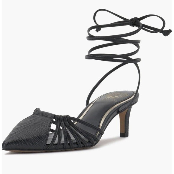 Vince Camuto Kota Ankle Wrap Pointed Toe Pump – Women’s Size 9M Black Brand New - Picture 5 of 6